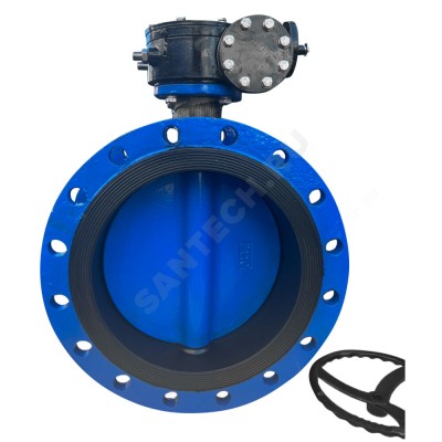 Затвор дисковый поворотный чугун фл диск чугун манжета EPDM с редуктором под электропривод 2110RA Benarmo